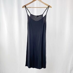 Body by Victoria Ribbed V Neck Summer Dress in Black Size‎ Medium